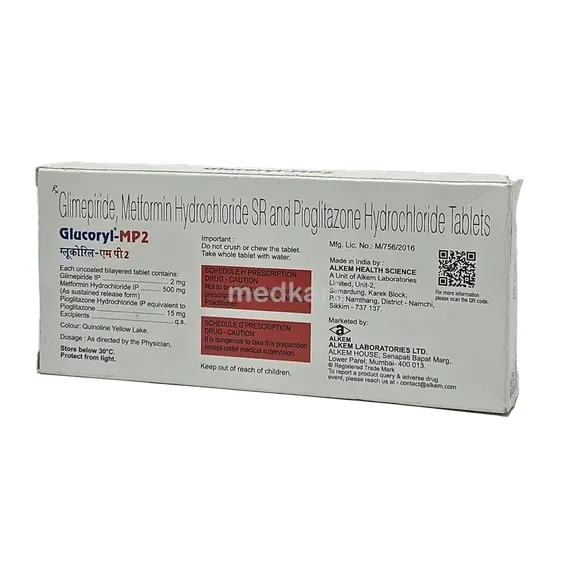 glucoryl mp 2mg tablet 15's